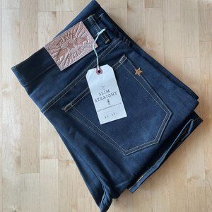 Brave Star Slim Straight 13.5oz Selvage Denim Jeans New with Tags 34/28.5 - USA